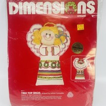 Dimensions Tree Top Angel Crewel Embroidery Kit Christmas 8011 NOS Vintage 8&quot; - £12.27 GBP