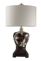 30.75 in. Folius Floral Foliage Table Lamp - Brown &amp; Silver - £159.09 GBP