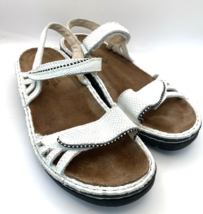 Naot Women&#39;s White Leather Sandals Size 37 - $37.99