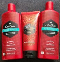 3 pc Old Spice Pure Sport/Swagger Shampoo/Conditioner/Hair Gel (K20) - £20.65 GBP