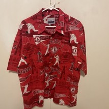 Vtg Reyn Spooner Anaheim Angels Baseball Mlb World Series Shirt Mens Size Xl - £54.96 GBP