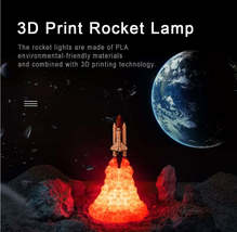 3D Print Rocket Space Shuttle Lamp Night Lamp - £96.57 GBP+