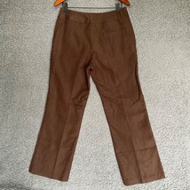 David N Pants Womens 8 Brown Linen Relaxed Lined Casual Wide Leg Slacks ... - £20.29 GBP