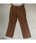 David N Pants Womens 8 Brown Linen Relaxed Lined Casual Wide Leg Slacks ... - £20.33 GBP