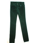 New J Brand Jean Velvet Womens Dark Green Dupes 25 Pencil Leg Cord Cordu... - £172.51 GBP