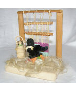 VINTAGE NAVAJO NATIVE AMERICAN “WOMAN w/ PAPOOSE AT LOOM" SOUTHWESTERN A... - $4.95