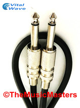 3ft 1/4&quot; Instrument Guitar Bass Amp Keyboard Audio Patch Cable Cord Wire VWLTW - £6.31 GBP