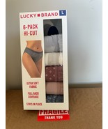 BNIB Lucky Brand women&#39;s 6pk Hi-Cut Panties, Size L(39&quot;-40&quot;), Multi color - $40.73 CAD