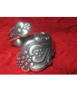 HANDCRAFTED USA ANTIQUE STYLE ADJUSTABLE SILVER HEART SPOON RING SIZES 4-10 - $12.86