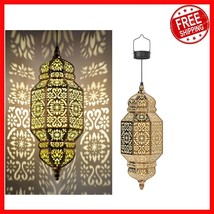 Elegant 18-Inch Solar Lantern - Hanging Outdoor Lighting for Patio &amp; Garden - $67.89