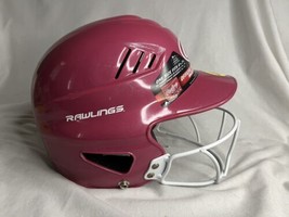 Rawlings Girls Softball Helmet coolflo Pink White Face Mask size 6 1/2-7 1/2 - £14.09 GBP