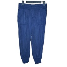 Athleta Womens Size 2 Small Benicia Capri Joggers Blue w/ Zip Ankles - AC - $16.99