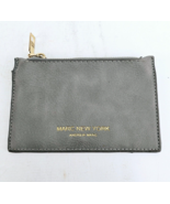 Andrew Marc New York Change Purse Leather Zip Closure Gray - $14.46