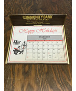 Vintage community bank Huntington Park CA Happy Holidays desk calendar  - $19.75