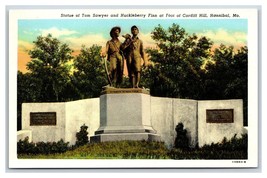 Tom Sawyer Huck Finn Statue Hannibal Missouri MO UNP WB Postcard S10 - £2.31 GBP