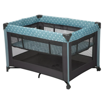 Dottie Baby Play Yard with Bassinet, Blue Dot - $83.88