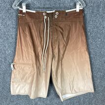 Rusty Board Shorts Men&#39;s Size 29 100% Polyester Drawstring Brown - $9.50