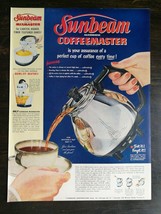 Vintage 1952 Sunbeam Automatic Coffeemaster Full Page Original Ad 721 - $6.64