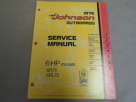 1975 Johnson Outboards Service Manual 6 HP 6R75 6RL75 OEM Boat X - £46.07 GBP