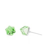 6mm Green Crystal Stud Earrings | Swarovski Crystal Studs | Minimalist G... - €19,94 EUR