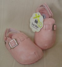 First Steps Pink Faux Leather Fur Sling Back Shoes Clogs Toddler Size US 6 NEW - £7.11 GBP