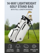 14-Way Lightweight Golf Stand Bag with Double Strap, Dividers &amp; Rain Hoo... - €171,15 EUR