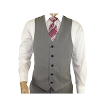 Men's RENOIR Vest Wool 140's Adjustable, Two Pockets 508-5 Lt Gray image 2