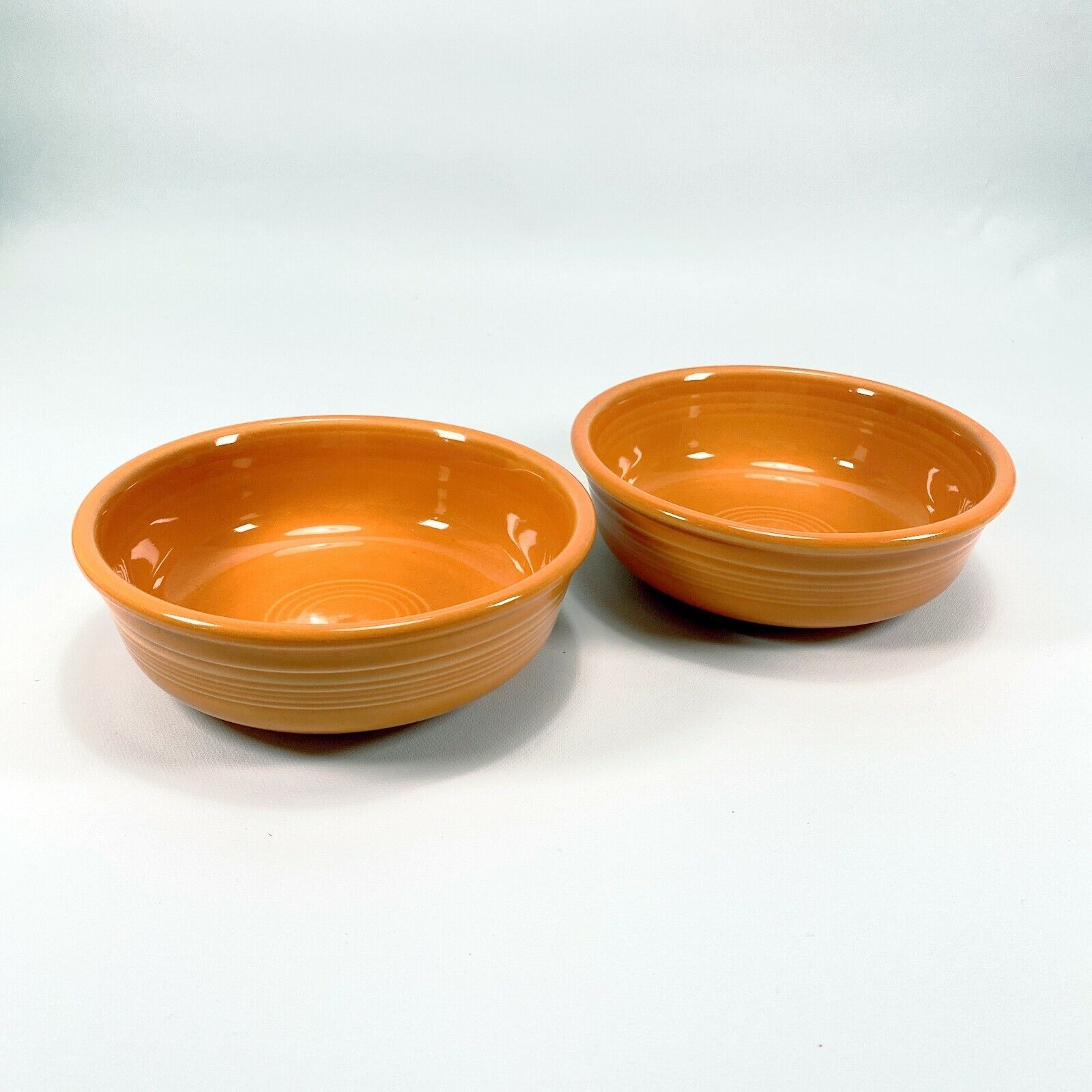 Set of Two Butterscotch Fiesta Ware Bowls Ceramic Small Cereal Soup Bowl 5 3/4" - $24.74