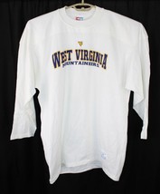 Vintage Eagle USA West Virginia Mountaineers Long Sleeve Single Stitch S... - $18.49