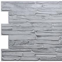 Dundee Deco PG7011 Grey Faux Flagstone, 3.2 ft x 1.6 ft, PVC 3D Wall Panel, Inte - £7.95 GBP+