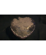 INTERLOCKING CLEAR GLASS HEART CANDY OR TRINKET DISH, WITH RAISED HEARTS - £39.84 GBP