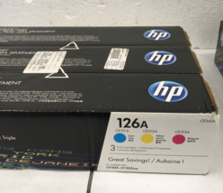 HP 126A Tri-Pack Cyan, Magenta, and Yellow, new in original box - £38.07 GBP