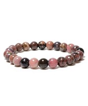 Stunning Rhodonite Beads Bracelet - Natural &amp; Nurturing Healing Crystal Jewelry - £23.70 GBP