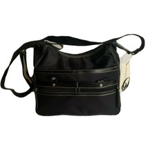 Nine West Handbag In The Bag Black crossbody commuter organizer adjustab... - $49.49