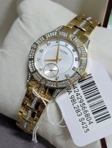 NWT Bulova Women&#39;s Quartz Crystal Accents Gold Stainless Steel 31mm 98L283 $425 - $135.23