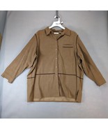 Kim Rogers Brown Microsuede Button Up Shirt Women&#39;s Plus Sz 3X Western C... - $459.38 MXN