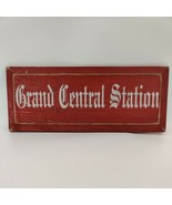 Grand Central Station Rustic 18&quot;L x 7&quot;H Red Wooden Decor Hanging Sign - $28.87