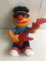 Hasbro Ernie Sesame Street ROCK &amp; ROLL W/Guitar 12” Plush - £14.07 GBP