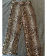 Neiman Marcus Women&#39;s Medium Leopard Print Fold Over Waist Pants 28 1/2 ... - $24.58 CAD