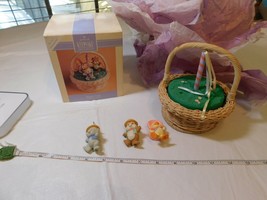 1993 Hallmark Keepsake Ornament Maypole Stroll Set of 3 with Easter bask... - £24.15 GBP