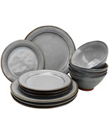 Gibson Elite Terranea 12 Piece Dinnerware Set in Grey - €135,61 EUR