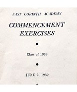 East Corinth Academy 1939 Maine Commencement Exercises Program Bi-Fold D... - €17,14 EUR