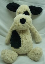 Jellycat Very Soft Floppy Cream &amp; Black Dog 12&quot; Plush Stuffed Animal Toy - £15.57 GBP