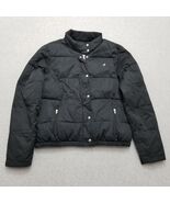Old Navy Puffer Jacket Youth Large Black Full Zip Girls Pockets - $21.98 CAD