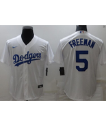 Dodgers #5 Freddie Freeman Home Jersey Old Style Uniform White - $45.00