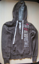 Aeropostale Brown Hooded Sweatshirt Full Zip Hoodie Women&#39;s Size S Small - £5.28 GBP