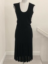 RALPH LAUREN Black Label Black Wool Blend Pleated Bottom Dress Sz US S $998 - £157.86 GBP