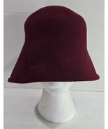 Vintage Red Burgundy 100% Wool Felted Womens Fashion Hat Made in USA - $18.81