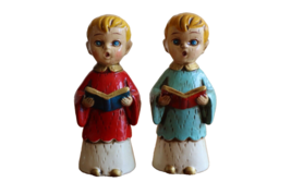 Vintage Christmas Paper Mache Choir Boy Carolers Set Figurines Japan Red... - $266.38 MXN