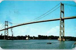 Thousand Islands International Bridge New York Postcard 1954 - £5.82 GBP